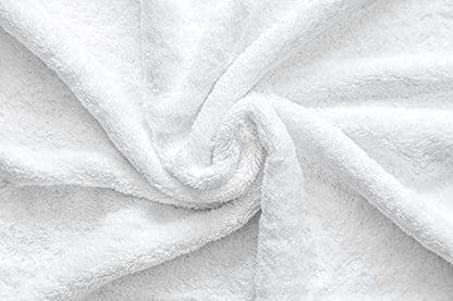 American Veteran Towel, Hand Towels for Bathroom Set of 4, 100% Cotton Turkish Hand Towel Sets, Soft Hand Face Towels, White Hand Towels - color: White