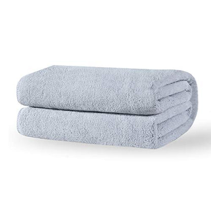 Xinrjojo Single Microfiber Quick Dry Bath Towel, Travel Sports Fitness Yoga Towel Sets for College -Gray - color: Grey
