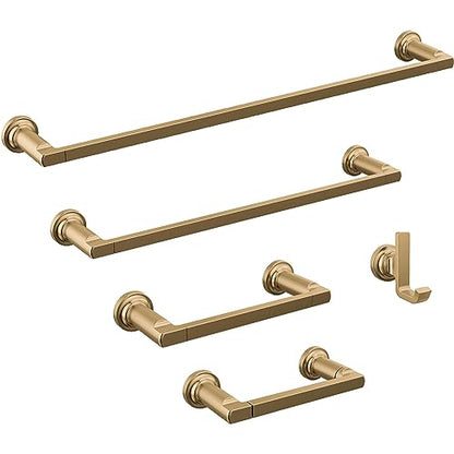 DELTA Faucet 78908-CZ Tetra 8 in. Hand Towel Bar Bath Hardware Accessory in Champagne Bronze (Pack of 3) - color: Champagne Bronze, size: 8 inch (Pack of 3)