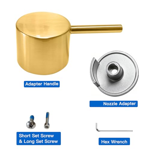 All Metal Replacement for Moen Tub/Shower Lever Handle, Compatible with Moen Posi Temp Shower Handle and for Cartridge,Single Handle Faucets for Adjust Water Volume and Temperature,Brushed Gold - color: Brushed Gold