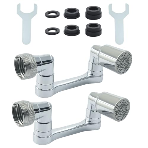 1080° 2 Mode Splash Swivel Faucet Extender, 2pcs | Robotic Arm Design, Kitchen Adapter, Multifunctional Sink Filter Extension, Bathroom/Kitchen Sink