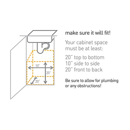 simplehuman Under Counter Pull-Out Can, 30L / 8 Gallon In-Cabinet Trash Can, Heavy-Duty Steel Frame, Commercial-Grade Ball-Bearing Tracks, Hides Trash Inside the Cabinet - size: 30L