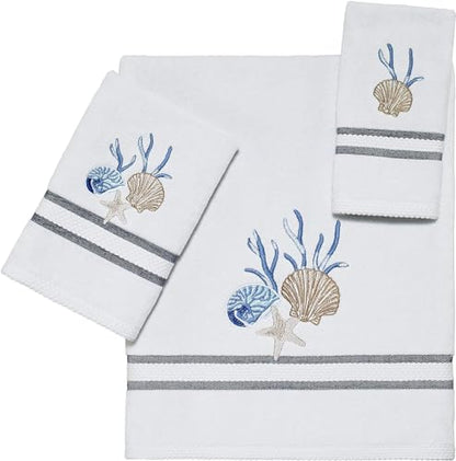 Avanti Linens - Fingertip Towel, Soft & Absorbent Cotton Towel (Blue Lagoon Collection)