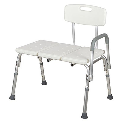 Medical Shower Chair 10 Height Adjustable Bath Tub Bench Stool Seat Back and Arm