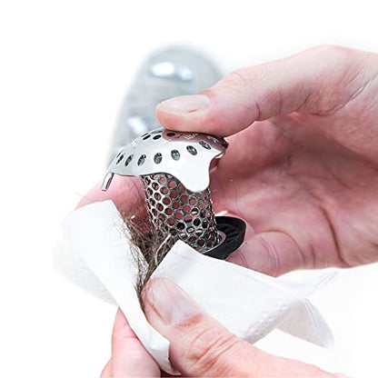 TubShroom Ultra Revolutionary Bath Tub Drain Protector Hair Catcher/Strainer/Snare Stainless Steel, Single Pack - style: Stainless Single