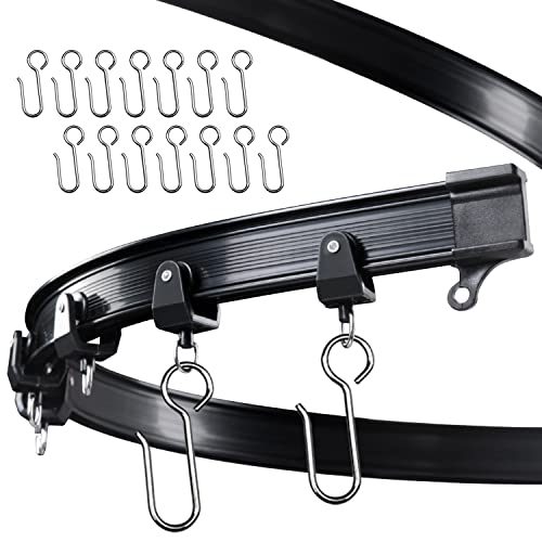 Flexible Ceiling Curtain Track, 3 m (9.8 ft) Rail Kit, Black | Flexible curtain ceiling track bends for smooth sliding, making it ideal for room dividers, RVs and bay windows. - color: Black, size: 3 Meters (9.8 ft)