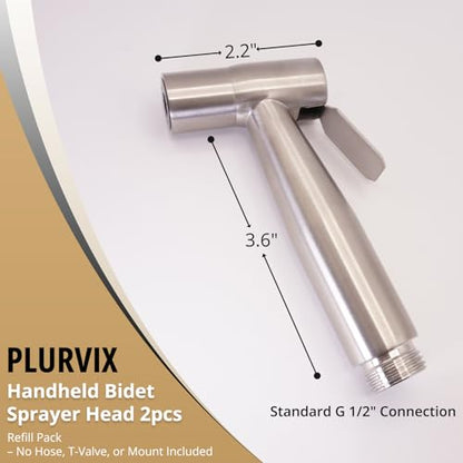 Handheld Bidet Sprayer for Toilet – Adjustable Water Pressure, Stainless Steel Jet Spray Kit with Bidet Hose - Feminine Wash, Muslim Shower, Diaper Cleaning (Sprayer Heads, 2 Sets) - color: Sprayer Heads, size: 2 Sets