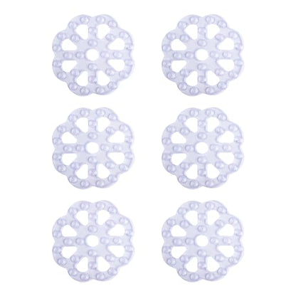 Kenney KN61549 Vinyl Bath Treads with Suction Cups for Use Inside the Bathroom Shower, 5" L x 5" W, Clear - size: 5" (Round)