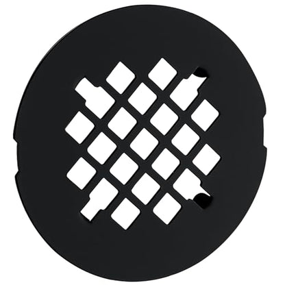 4-1/4 inches Snap-On Round Shower Drain Cover, Stainless Steel (Matte Black) - color: Matte Black