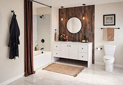 Franklin Brass 5-Piece Oil Rubbed Bronze Bathroom Set (2) Towel Racks, Ring, Toilet Paper Holder, Hook | Kinla Bath Accessories - color: Oil Rubbed Bronze, style: 5-Piece Bath Accessory Set