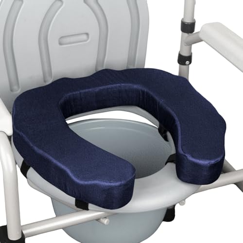 Raised Toilet Seat Cushion – High-Density Foam Booster Pad for Elderly, Seniors, Disabled – Toilet Riser for Standard & Elongated Toilets – Commode Seat Cushion Non-Slip & Easy to Clean (2 inches) - size: 2 inches