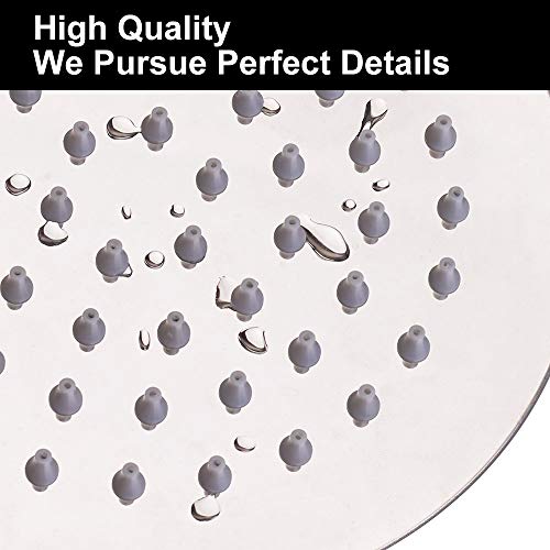 NearMoon Rain Shower Head with 11'' Adjustable Arm, High Pressure Stainless Steel Rainfall Shower, Ultra-Thin Design - Pressure Boosting (10 Inch, Chrome) - color: Chrome, size: 10 Inch