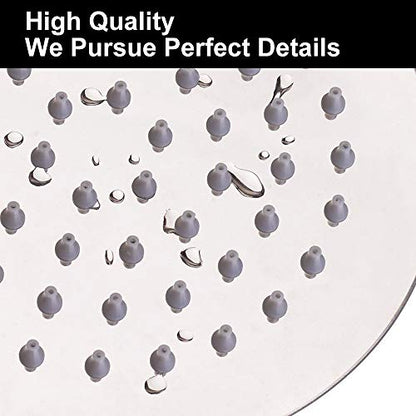 NearMoon Rain Shower Head with 11'' Adjustable Arm, High Pressure Stainless Steel Rainfall Shower, Ultra-Thin Design - Pressure Boosting (12 Inch, Chrome) - color: Chrome, size: 12 Inch