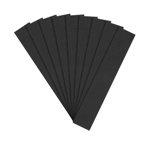 PATIKIL 5 x 21.5cm Non-Slip Grip Tape, Waterproof Non-Abrasive Traction Tape Self-Adhesive Cushion Pad Strips for Handrails Game Controllers Ovens- 7 Pcs (Black) - color: Black, size: 2 x 8.5 Inch