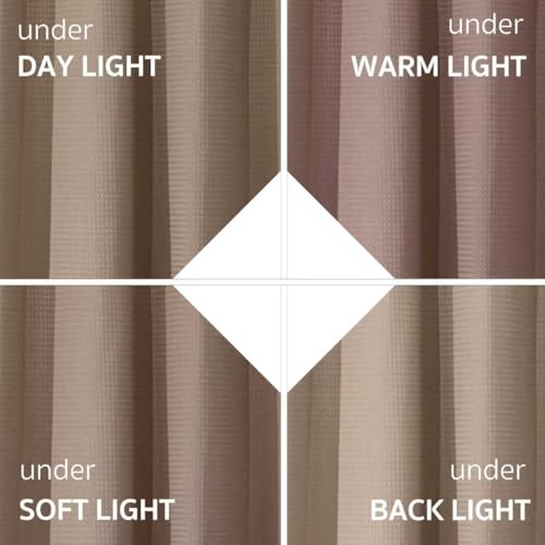 Taupe Shower Curtain for Bathroom: Water Repellent Quick Dry - 84"Lx72"W | Striped Textured Linen Style 84 IN Extra Long Polyester Fabric Bath Curtain, Simple Elegant Lightweight Washable Semi-Sheer - color: Tan, size: 72"W x 84"L (Pack of 1)