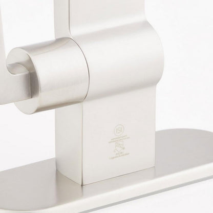 Signature Hardware Drea 1.2 GPM Single Hole Bathroom Faucet | Includes - Pop-Up Drain Assembly - Brushed Nickel