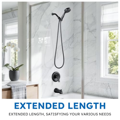 79" Shower Hose, Stainless Steel Shower Hose Extension, Oil Rubbed Bronze | Stainless Steel Material, Stretchable Design, Tangle-Free Design, Double Buckle Design, Handheld Shower Hose for Bathroom - color: Oil Rubbed Bronze, size: 79inch
