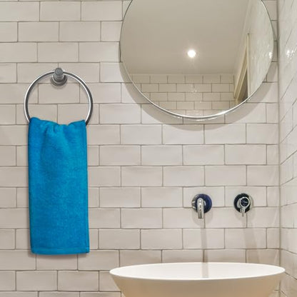 Fingertip Hand Towel | Absorbent |11x18 | Terry Velour Premium Washcloths, Bathroom use, 100% Cotton, Face, fingertip, Soft, Guest Towels (Pack of 4) (4, Turquoise) - color: Turquoise