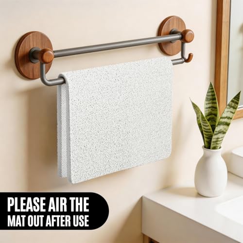 17 * 30in Shower Mat Bathtub Mat Non Slip | Bathmats Non Slip, Quick Drying Foot Scrubber Loofah Mats for Inside Shower, Tub, Bathroom, Home, White - color: White, size: 30" x 17" (Rectangular)