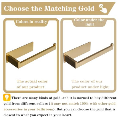 Hand Towel Holder, Strong Self Adhesive Hand Towel Ring, Thicken SUS304 Stainless Steel Hand Towel Bar/Rack, No Drilling Modern Hand Towel Hanger (Brushed Gold, 9 in) - color: Brushed Gold, size: 1 Pack 9 In