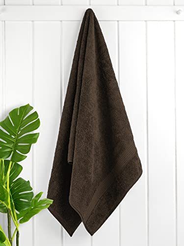 Cotton Paradise 100% Cotton Turkish Towel Set, Soft Absorbent Quick Dry, 4 Piece Bath Towel Set, Chocolate Brown - color: Chocolate Brown, size: 27"x54"