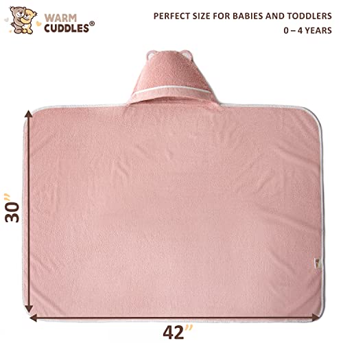 Premium Toddler Towels with Hood - Extra Soft Rayon from Bamboo Toddler Bath Towel (Pink) - color: Pink