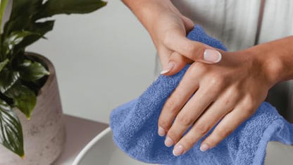 Avalon Towels Blue Washcloths Bulk Pack of 36 (12x12 inches) - 100% Cotton Washcloths & Face Towels - Highly Absorbent & Soft Wash Cloths for Showering, Wash Rags for Body & Face Cloths - color: Blue