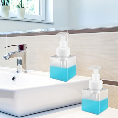 3 Pack Foaming Soap Dispenser Empty Plastic Foam Pump Bottle Refillable Foam Soap Bottle Dispenser for Shampoo Liquid Soap Face Wash (Clear, 250ml/8.3oz) - color: Clear, size: 250 ml