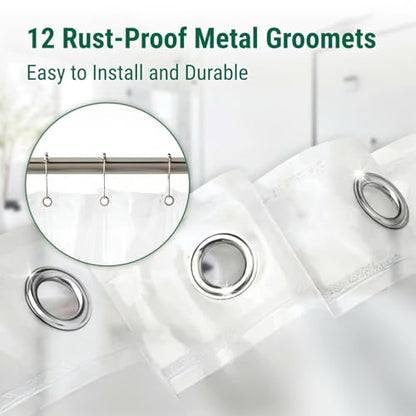 Bowery Home NOT Made in China Eco-Friendly Recycled PEVA Shower Curtain Liner – Waterproof, Sustainable, Non-Toxic Shower Curtain Liner, with Rust-Proof Grommets, 72x72IN, 4G – Clear - color: 4g / Clear