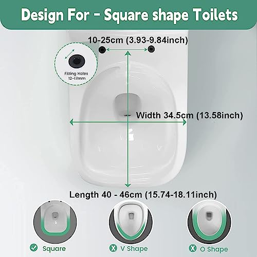 Toilet Seat - Soft Close Quick Release for Easy Cleaning, Top Fix Installation with Adjustable Hinges - Ideal for Bathroom Upgrade - size: 03b
