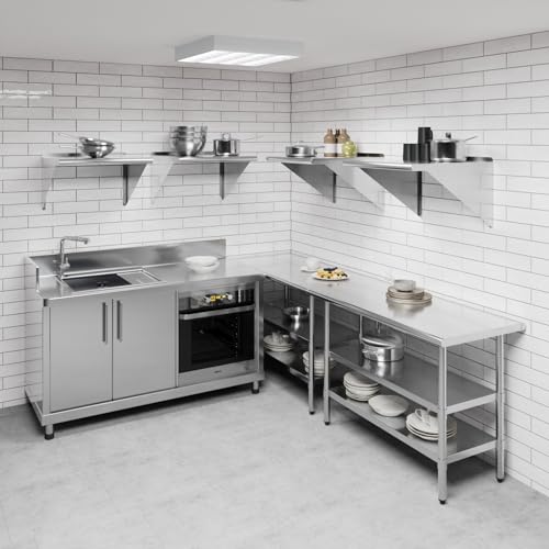 AmGood 24 in. x 24 in. Stainless Steel Wall Shelf | NSF | Metal Shelving | Garage, Laundry, Storage, Utility Room | Restaurant, Commercial Kitchen - size: 24 in. x 24 in.