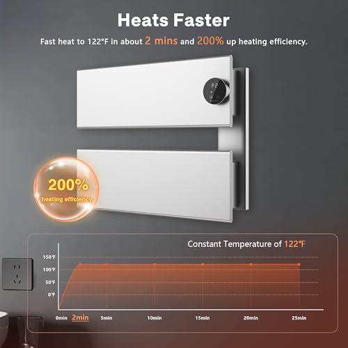 K&KALONZO Electric Towel Warmer Wall Mounted, Fast Heat in 2 Min, NTC Safety | 5 Timers & 3 Heat Levels Control, 2H Rapid Dry, Plug-In/Hardwired, Anti-Scald, Aluminum Heated Towel Rack for Bathroom, K2RS - color: Silver, size: 2-Bar