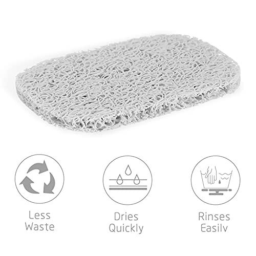 15 Piece Soap Savers Pads - White BPA Free Holder for Bar Soap, Non-Slip Self Draining Dish, Lift for Shower, Kitchen, Bathroom - Tray Bulk Accessories - color: White