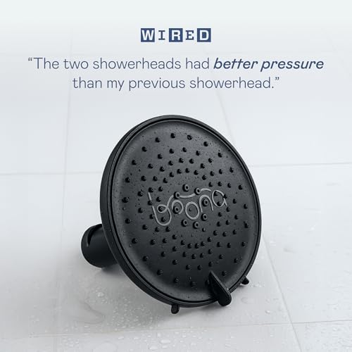 BOONA Tandem Shower as seen on Shark Tank | Dual Shower Head for Couples | Midnight Black, One Showerhead - color: Midnight Black, size: One Showerhead