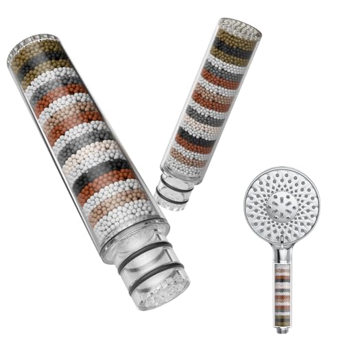 SR SUN RISE Shower Filter for Handheld Shower Head, 2-Pack Replacement Filters for Hard Water Remove Chlorine and Harmful Substances Only Fits SR SUN RISE Shower Head - style: 2 Filter