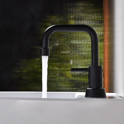 4 Inch Centerset Matte Black Bathroom Faucet 2 or 3 Hole | Stainless Steel Black Sink Faucet with Pop up Drain, 2 Handle Vanity Faucet for Bathroom, Restroom, Rv - color: Matte Black