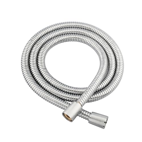 Shower Hose, 79 Inches Extra Long Stainless Steel Handheld Shower Head Hose Replacement with Brass Insert and Nut, Flexible Hose Extension for Hand Held Shower Head - color: Chrome