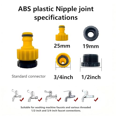 1/2inch Universal Hose quick Connector accessory Set, High-pressure car wash gun, washing machine faucet connector, garden irrigation tool hose quick-connect 9 pieces set.