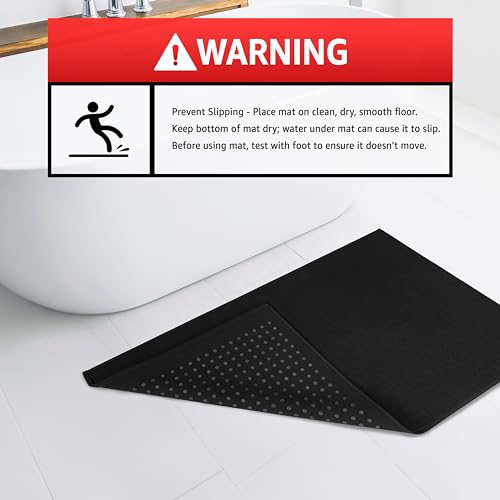 American Soft Linen Bath Rug, 20 in 34 in 100% Cotton Bath Mats Rugs for Bathroom, Slip Reducer Washable Shaggy Form Area Rugs, Black Bath Rug - color: Black, style: 20x34" Cotton Bath Mat