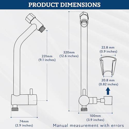 G-Promise Metal Shower Diverter with Low Handheld Holder (Brushed Nickel) | 10 Inch Downward-Extend Bracket for All Heights, 4 Spray Modes with Pause, Anti-Leak, Easy Install, Universal Replacement - color: Brushed Nickel, size: Lower 9 Inch