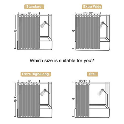 EurCross Brown Shower Curtain Liner Fabric 72 x 72 Inch, Hotel Luxury Washable Cloth Shower Curtain Bathroom,Taupe - color: Chocolate, size: 72"W x 72"L (Pack of 1)