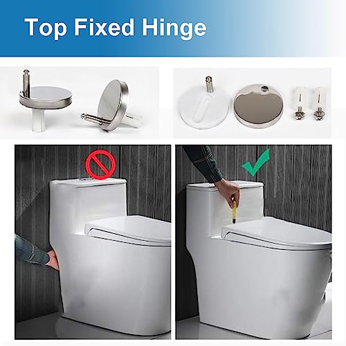 Toilet seat, With Quick Release for Easy Cleaning and Simple Top Fixing Slow Close Toilet Lid for D Shaped Loo Seat - size: 02R