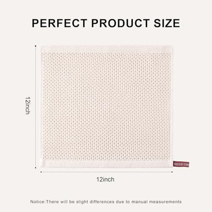 joybest Cotton Kitchen Dish Cloths, 8-Pack Waffle Weave Ultra Soft Absorbent Dish Towels Washcloths Quick Drying Dish Rags, 12x12 Inches, Beige - color: Beige, size: 12 in x 12 in