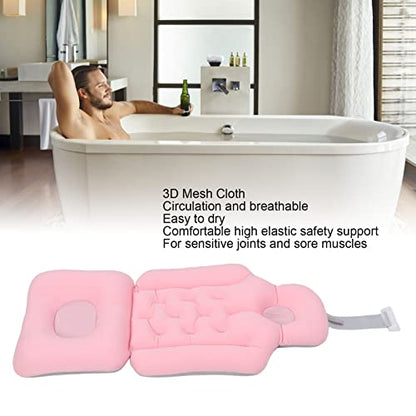 Full Body Bath Cushion for Bathtub Soft Folding Headrest Back Support Bath Cushion for Tub Neck and Back Comfort Adult Bath Mat for Home Use