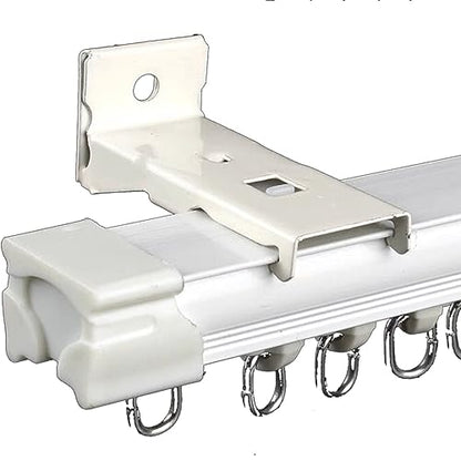Ceiling Curtain Track Flexible Curtain Track Bendable Curtains Rail Curtain Tracks Set Ceiling Rail for Window Door Shower Room Divider Curtains RV (Side Wall Mount) - size: Side Wall Mount