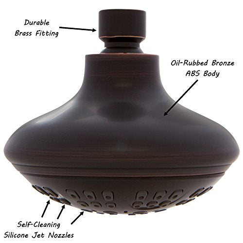 6 Function Luxury Shower Head - 2.5 GPM - Oil-Rubbed Bronze | High Pressure Boosting, Adjustable, Wall Mount, Bathroom Showerhead With Anti-Clog Nozzles, Best For Low Flow Showers - color: Oil Rubbed Bronze, size: 2.5 GPM