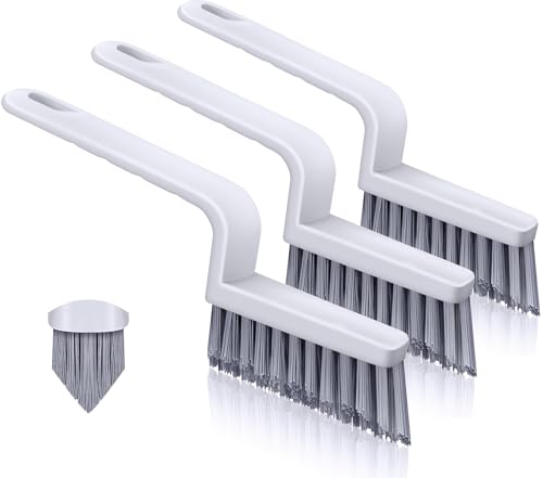 Lumkew Grout Brush Cleaning, Stiff Bristles Grout Cleaner for Tile Floors | V Shape, Shower Bathroom Kitchen Scrubber