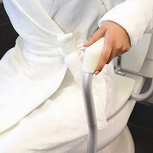 Free Standing Toilet Surround Frame, Adjustable Height Aluminium Bathroom Safety Frame Rail, Lightweight Non-Slip, for Assist Elderly Disabled Seat Support Bath