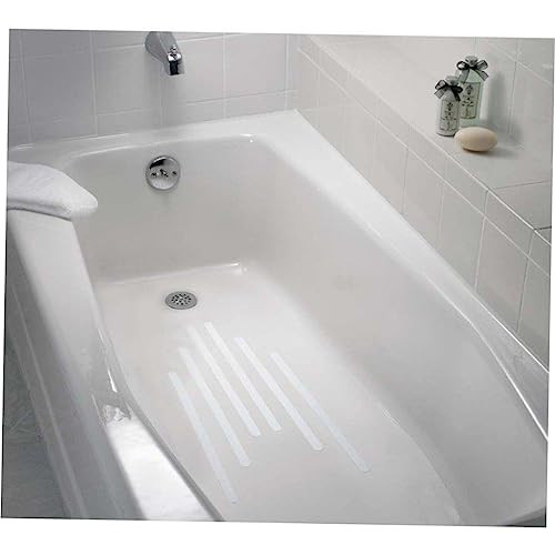 24pcs Anti-Slip Strips for Bathtubs Waterproof PET Adhesive Bath Safety Treads Non-Slip Stickers for Showers and Stairs Easy Installation for Bathroom Use - size: 24 pcs