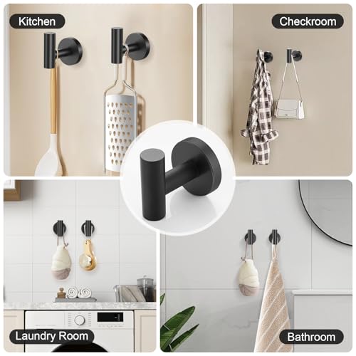Matte Black Towel Bar Set, 5-Piece Bathroom Hardware Set with Smiley Face Towel Rings, Stainless Steel Wall-Mounted Towel Rack Set 23.6 Inch - color: Black